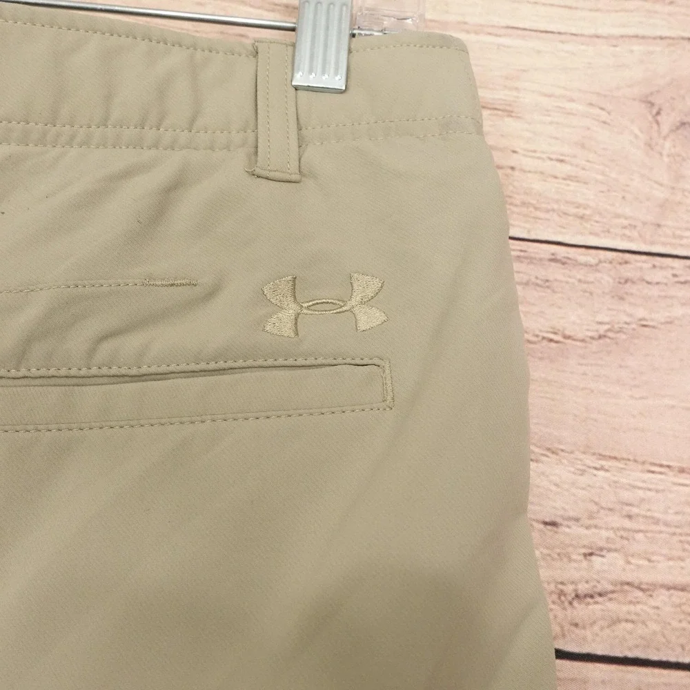 Under Armour Pants Mens 34x30 Beige Chino Straight Stretch Golf Performance